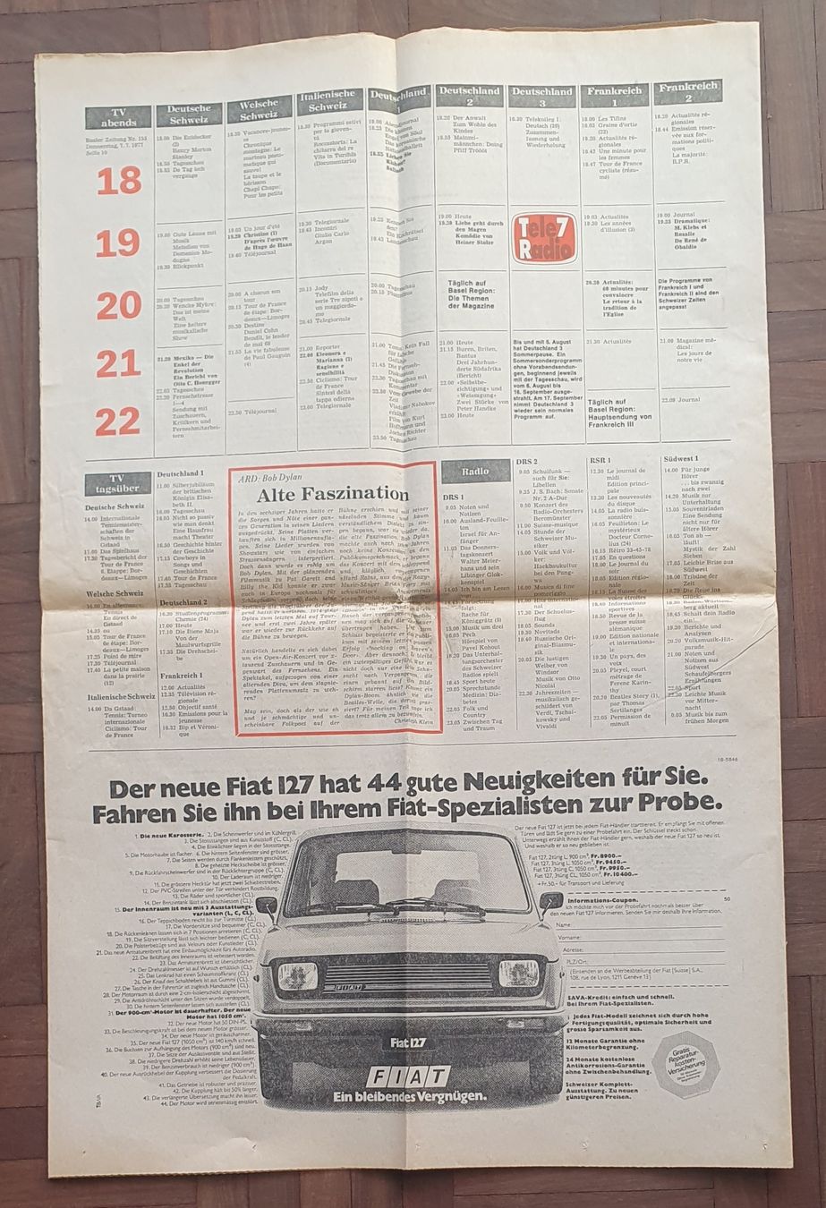 Zeitschriften & Magazine: Basler Zeitung vom 7.7.1977 – Gebraucht aus Kreuzlingen von Rschweiz1 2
