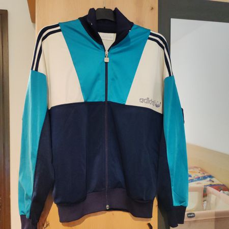 ADIDAS original VINTAGE zip Jacket 70s 80s Felpa 180 Large 