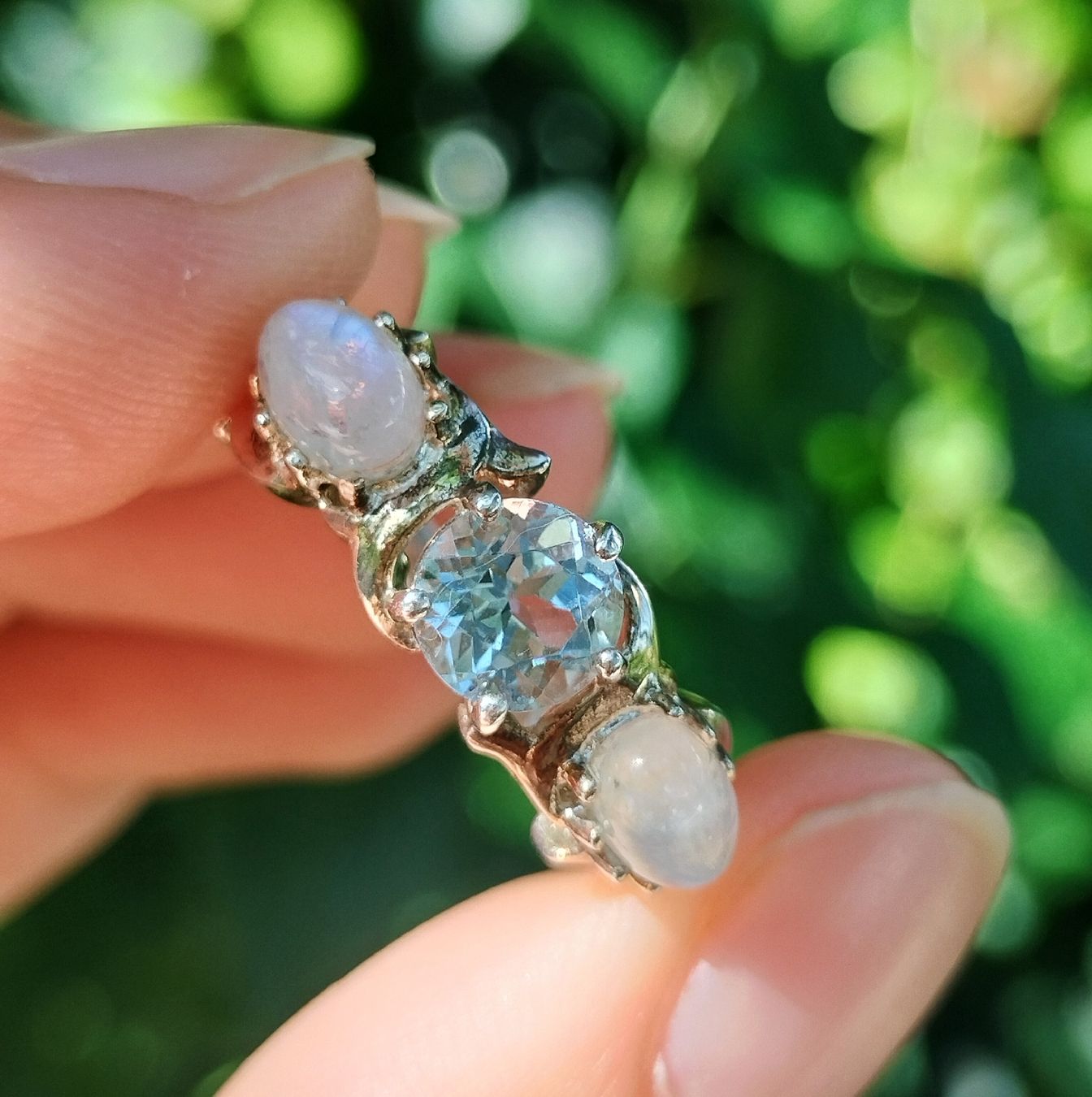 Ringe: Vintage Mondstein Topaz Ring 925 Silber – Gebraucht aus schwyz von larry91sz 8