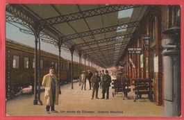 Chiasso Bahnhof mit Eisenbahn - Interno Stazione - ca. 1915