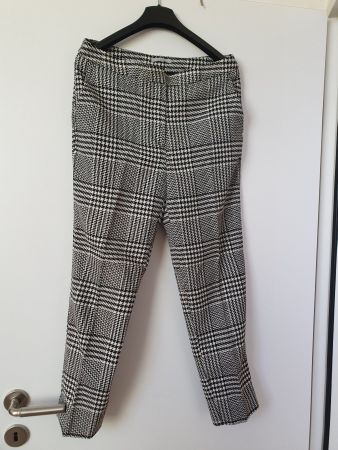Elegante H&M Hose mit Karomuster, Grösse 38