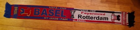 Fussballschal FC Basel Feyenoord Rotterdam UEFA Cup