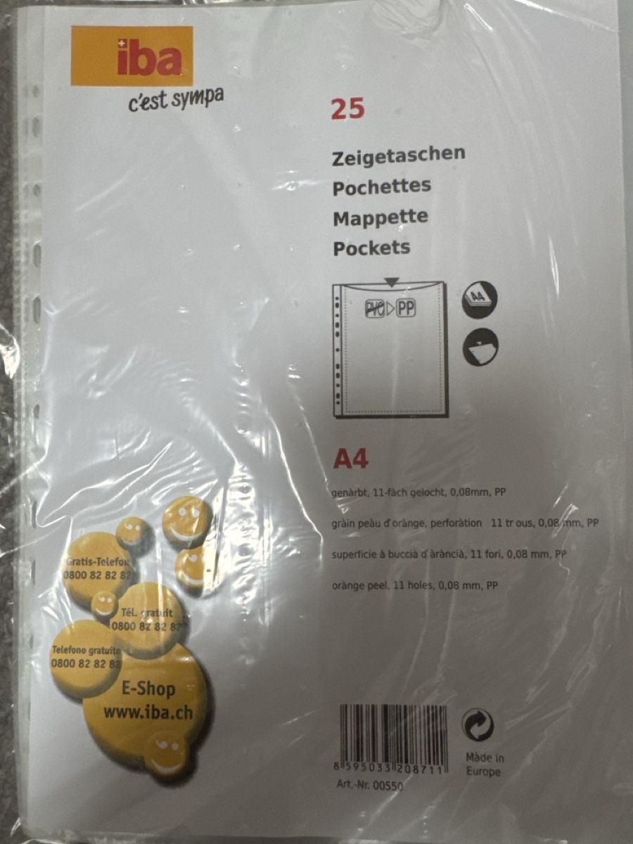 Cartelle & Buste: Zeigetaschen iba, 75 Stück – Nuovo e nell'imballaggio originale da Matzingen venduto da carola71 1