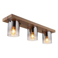 Deckenleuchte, Holzoptik, 71 cm x 16 cm
