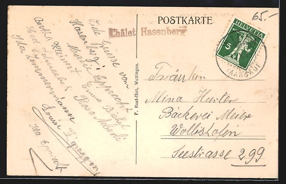 Ansichtskarten: Widen, Hasenberg, Restaurant-Pension Cha – Gebraucht aus Berlin von bartko-reher 1