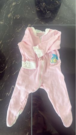 Süsser Baby Schlafanzug rosa, in DE hergestellt, Grösse 56