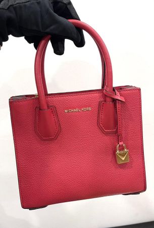 Sac à main Michael Kors Mercer petit cuir rouge bon état