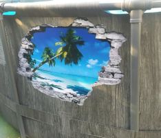 Wandsticker Ziegelstein Strand - Autocollant Mural Plage
