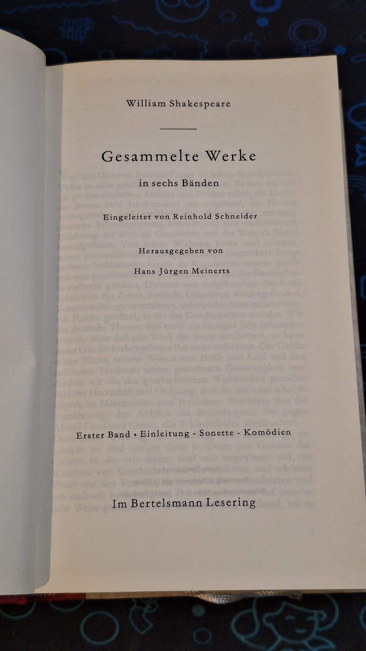 Libri: Shakespeare - Gesammelte Werke vollständig – Nuovo (secondo la descrizione) da Grenchen venduto da ale_bbm5 2