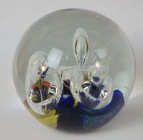 Vintage Glas-Briefbeschwerer, handgefertigt
