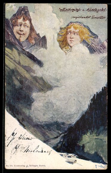 Ansichtskarten: Fritz Hass: Trettachspitze und Mädelega – Gebraucht aus Berlin von bartko-reher