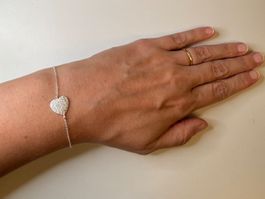 Bracelet Herz Silber 925 Zirkonia