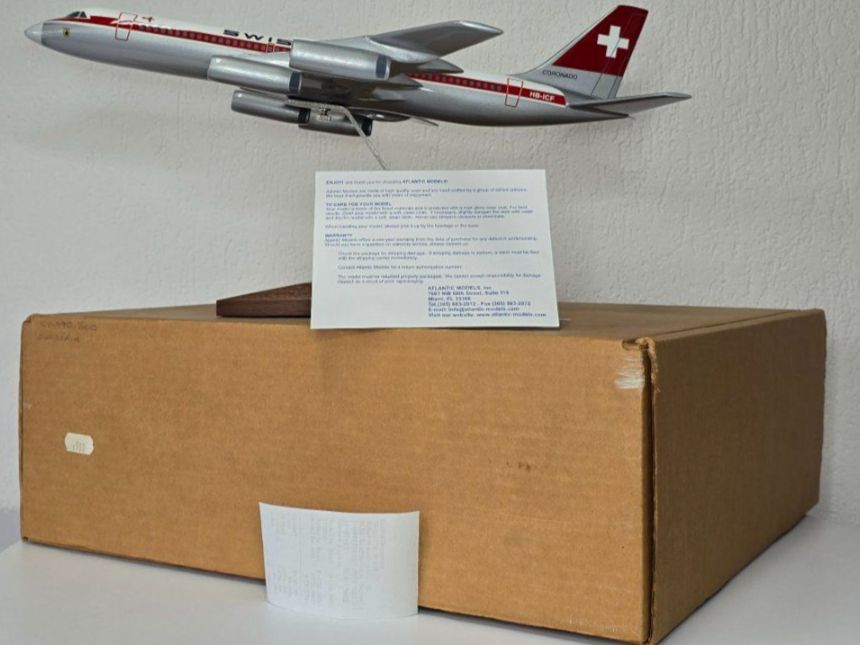 Kit di modellismo & Modellini statici: Atlantic Models, Convair CV 990, Coronado, Schaffh., HB-ICF – Nuovo (secondo la descrizione) da Kloten venduto da Nicola2