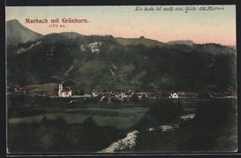 AK Marbach, Ortsansicht mit Grünhorn