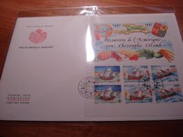 Bogen FDC Monaco 1992, Entdeckung Amerikas