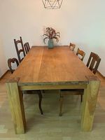 Massivholz Esstisch inkl. 6 Stühle