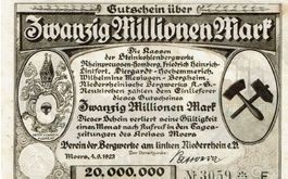 Moers20 Mil.Mark Serie F 04.09.1923 VZ+-VZ++