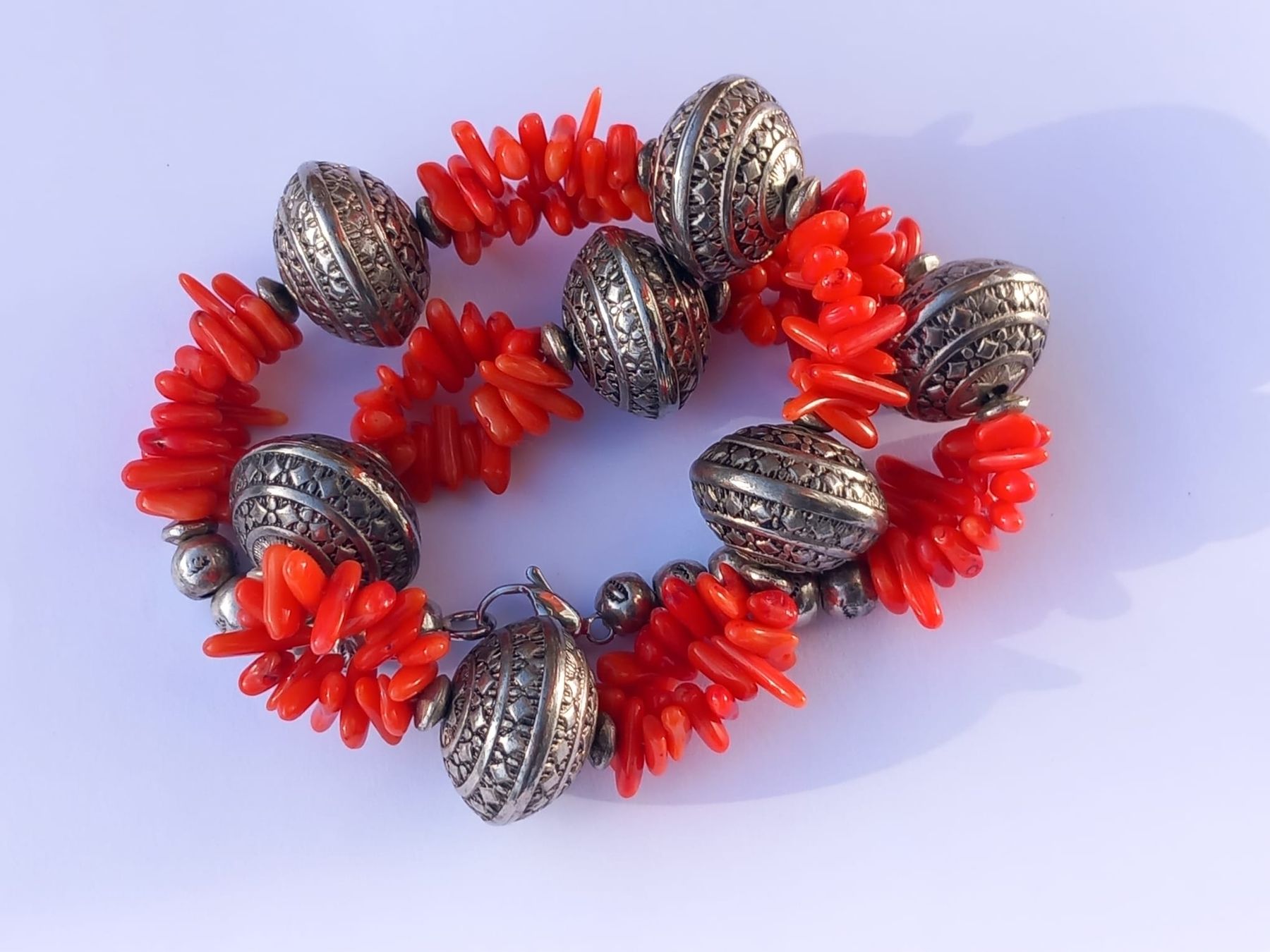 Catenine: Ethno Vintage Korallen Kette – Usato da Winterthur venduto da Jopf1 2