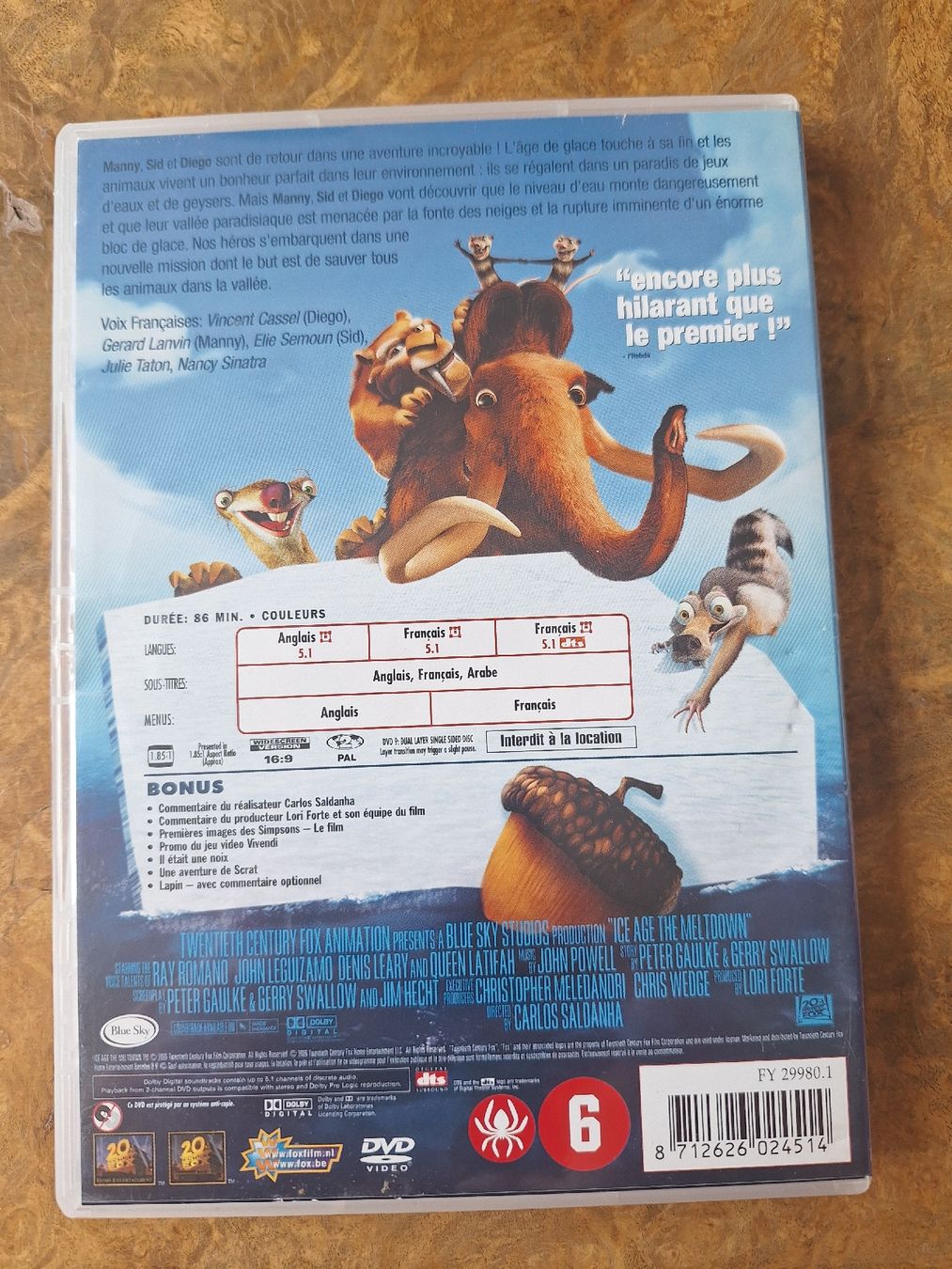 Tutti i DVDs: l'âge de glace 1 – Usato da Marly venduto da pau_dn8k 1