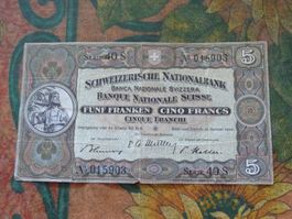 SUISSE  5  Francs  1949  (5903)  Billet