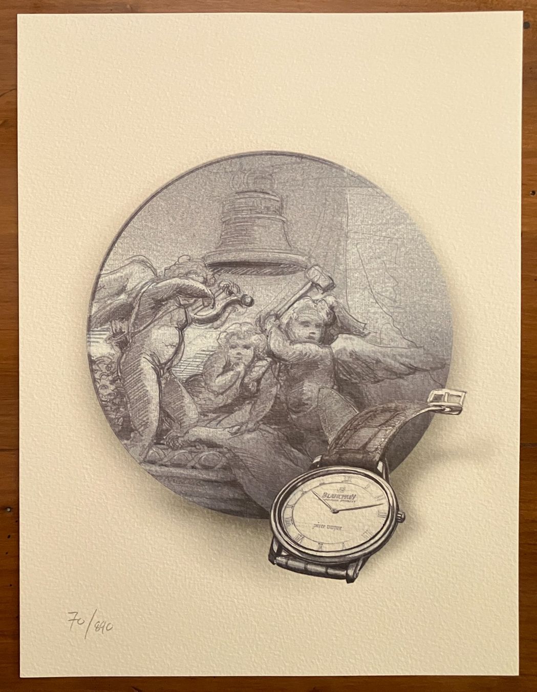 Lithographie BLANCPAIN Villeret Répétition Minutes 70/840 (Neu (gemäss ...