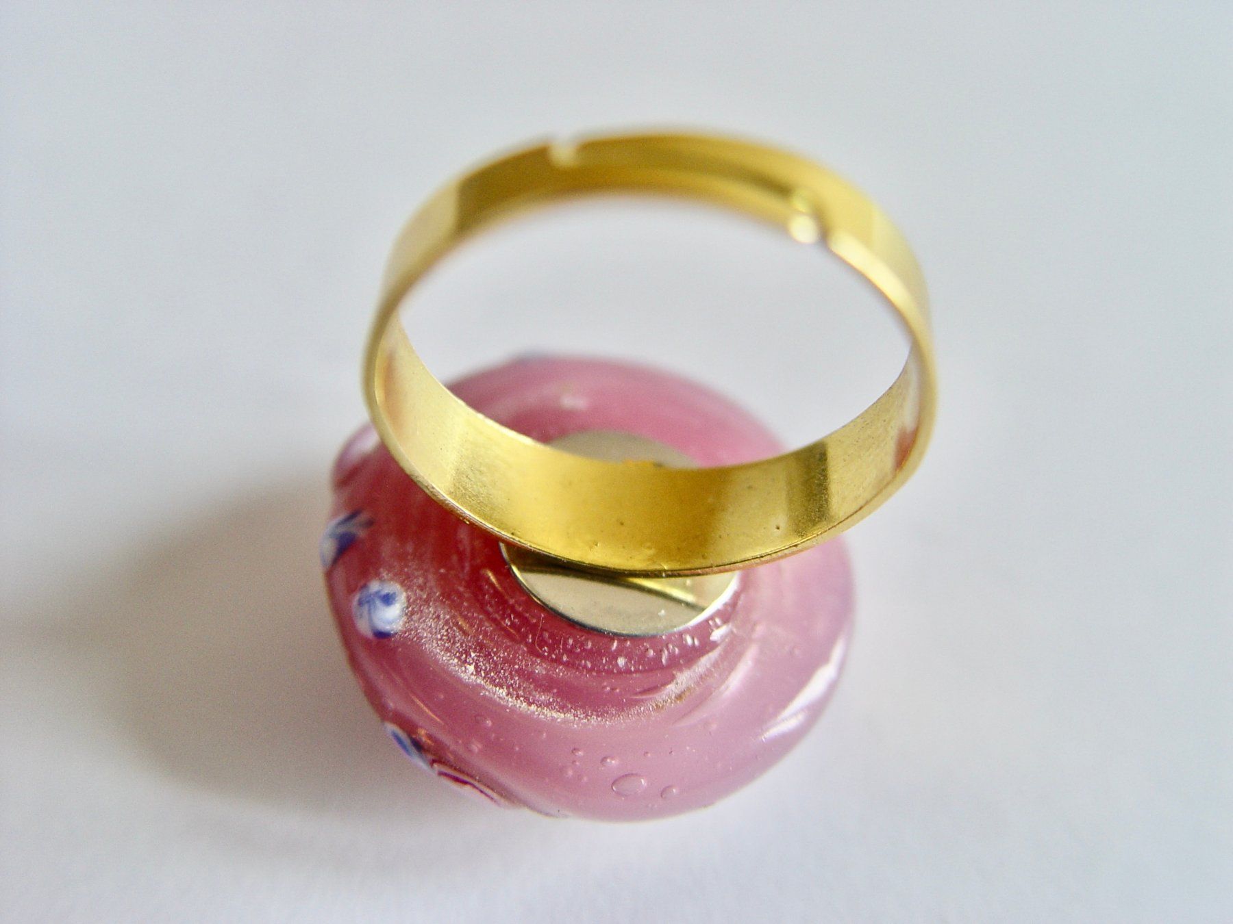 Murano Bagues: Fingerring mit Murano Glas Weddingcake Muster – D'occasion à Henggart par gernli 3