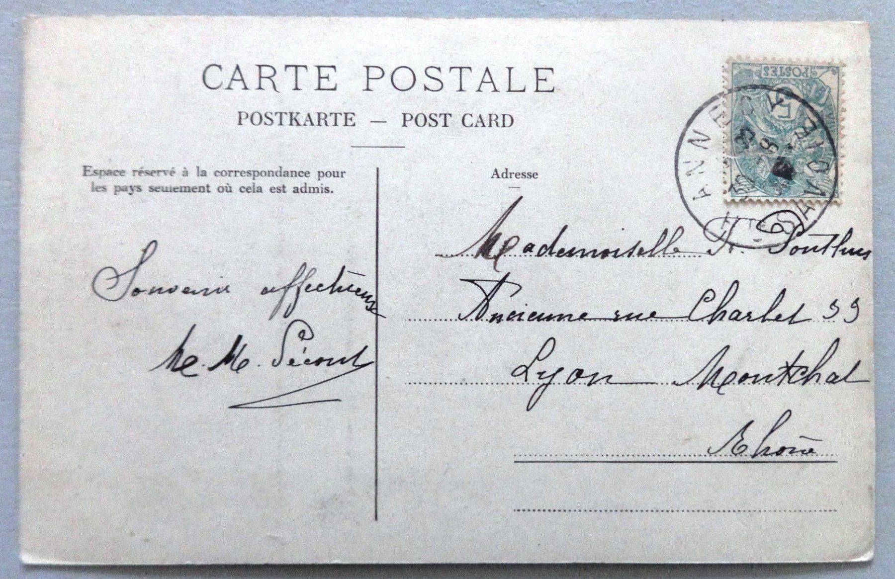 Cartoline postali: Genève - Pont du Mont-Blanc – Usato da Fétigny venduto da Billy2miny 1