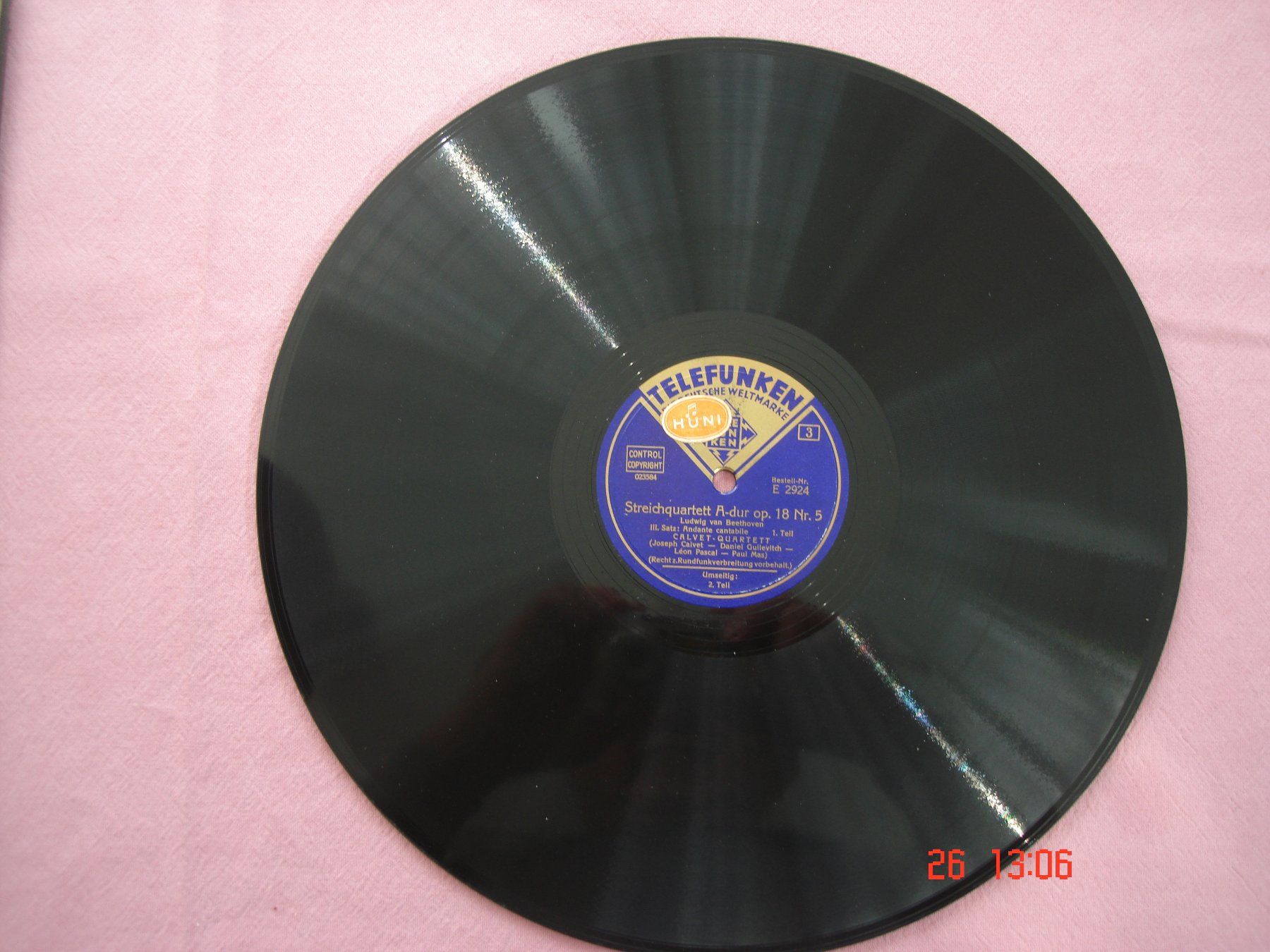 Dischi in vinile: Schellackplattenalbum Beethoven Streichquartett A-Dur Op.18 – Usato da Aeschi SO venduto da abi1951 4