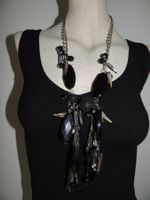 SCHÖNE KETTE "PHANTASY" METALL VERSILBERT 60 CM