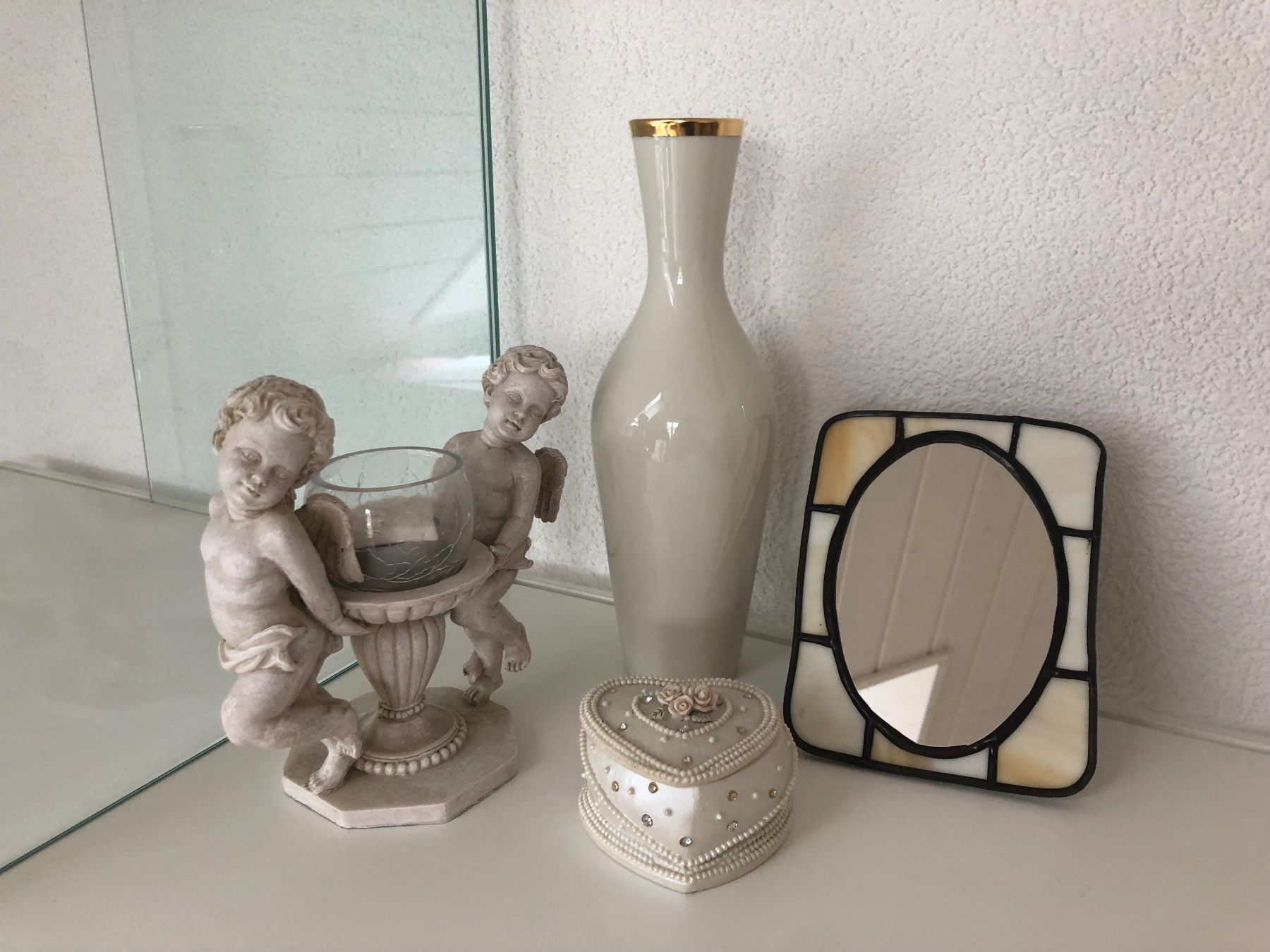 Kerzenständer: Kerzenständer mit Puten, Blumenvase, Spiegel – Gebraucht aus Buchs-ZH von Birikina 6
