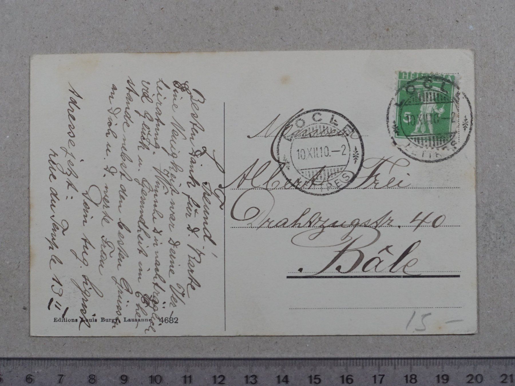 Ansichtskarten: Le Locle, 1910 – Gebraucht aus Lenzburg von fh1 1