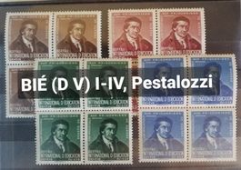 4205) BIÉ (D V) Nr. I-IV, Pestalozzi im 4-Block postfrisch