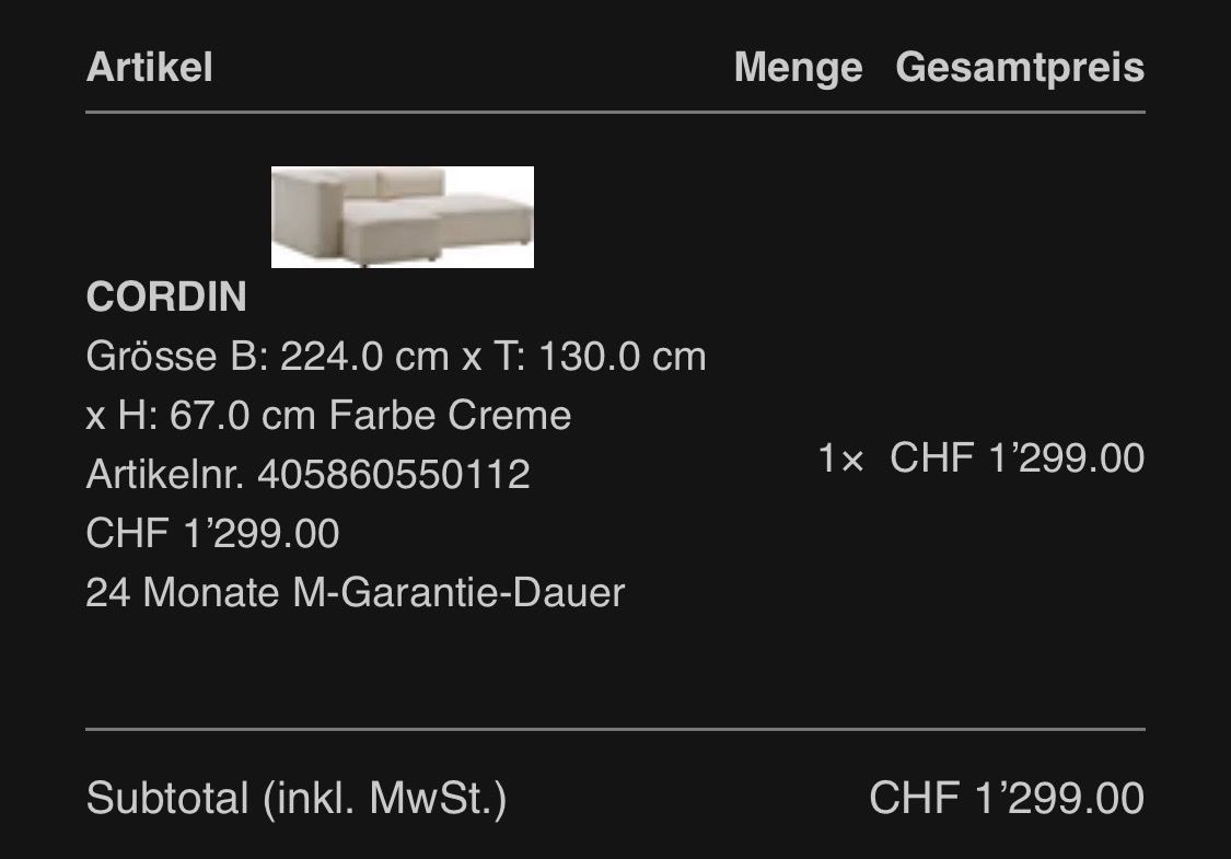 Micasa Sofas: Ecksofa CORDIN MICASA – Gebraucht aus Zürich von nat_vzc9 3