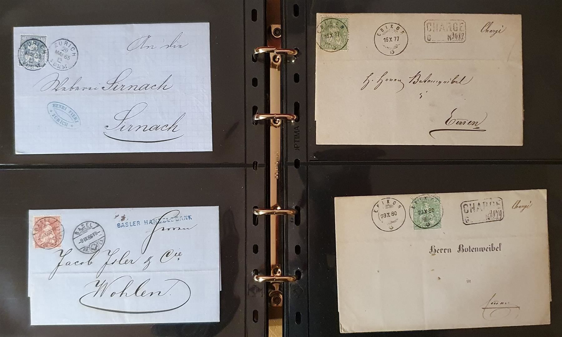 Alle Briefmarken: 2 Alben mit alten Briefen Schweiz – Gebraucht aus Kreuzlingen von Rschweiz1 2