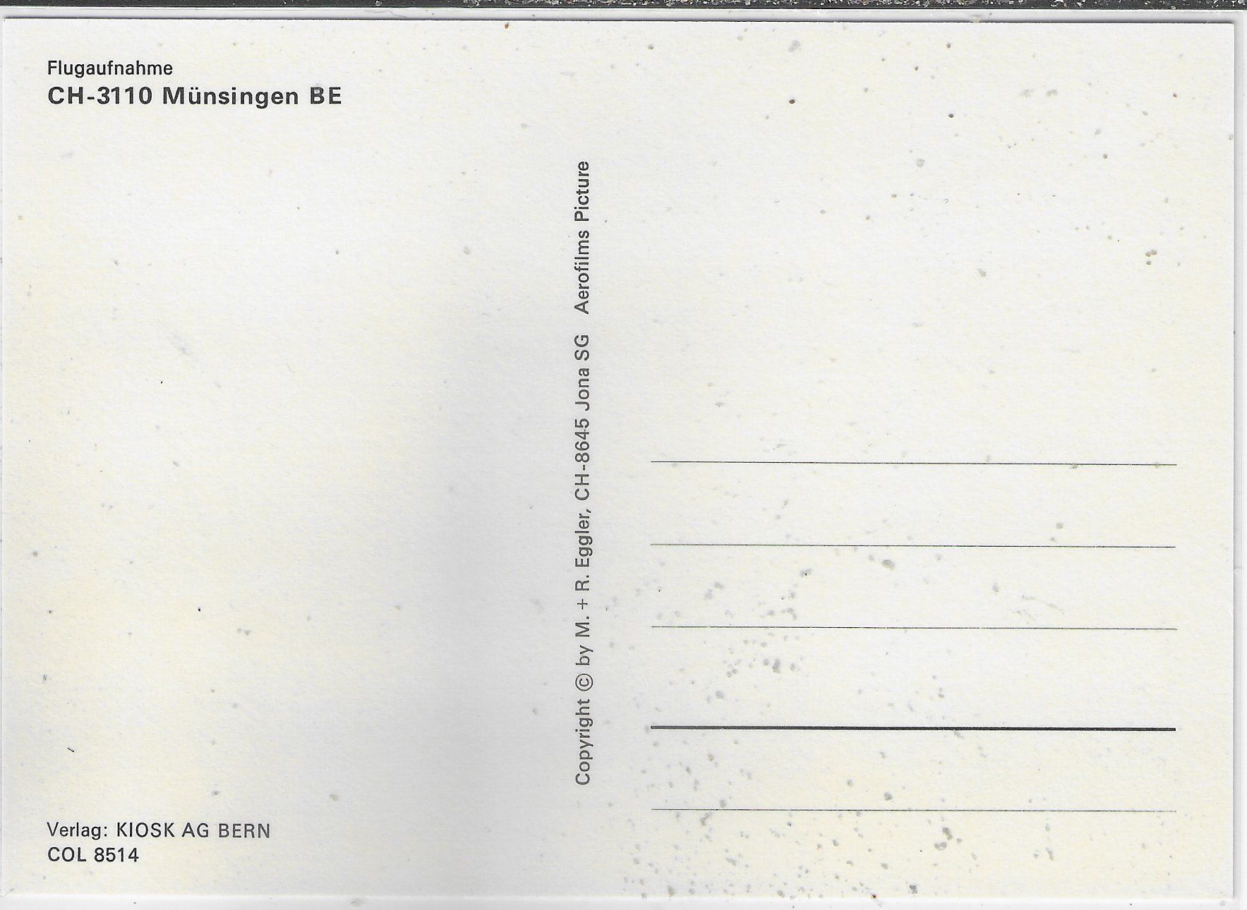 Cartoline postali: Flugaufnahme Münsingen BE – Usato da Ettingen venduto da Kartenplanet 1