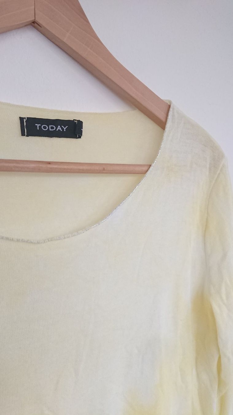 Maglioni & Felpe: Damen Pullover Today Gr. L Batik Neon Gelb Weiss – Usato da Hallau venduto da CHACLA 1