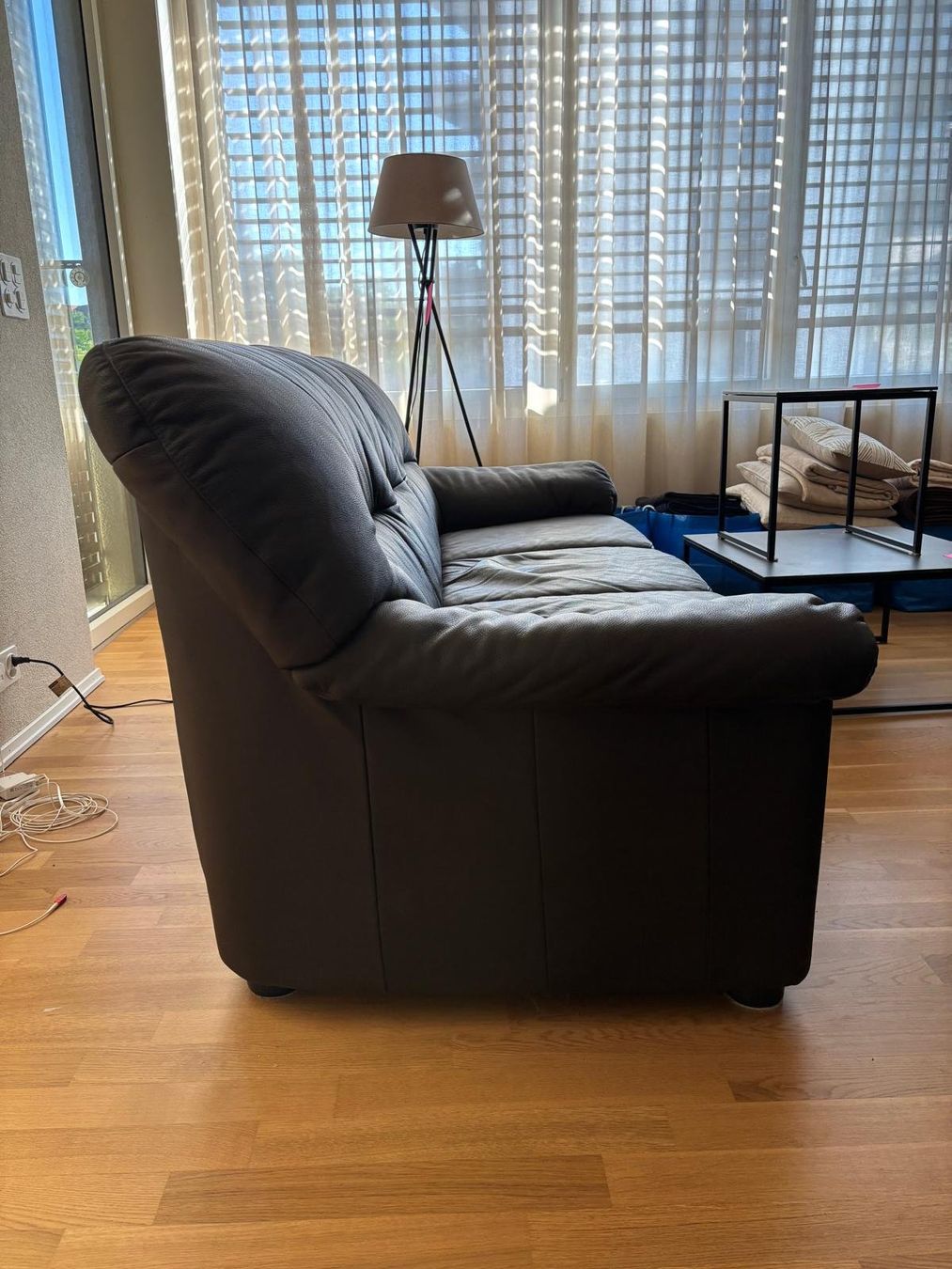 Sofas: Ledersofa schwarz / braun, 3 Komponenten – Gebraucht aus Burgdorf von reu_w68r 3