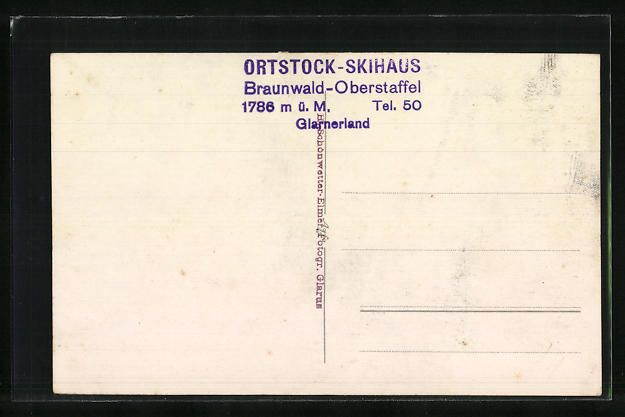 Cartoline postali: Braunwald-Oberstaffel /Glarnerland, Cafe – Usato da Berlin venduto da bartko-reher 1