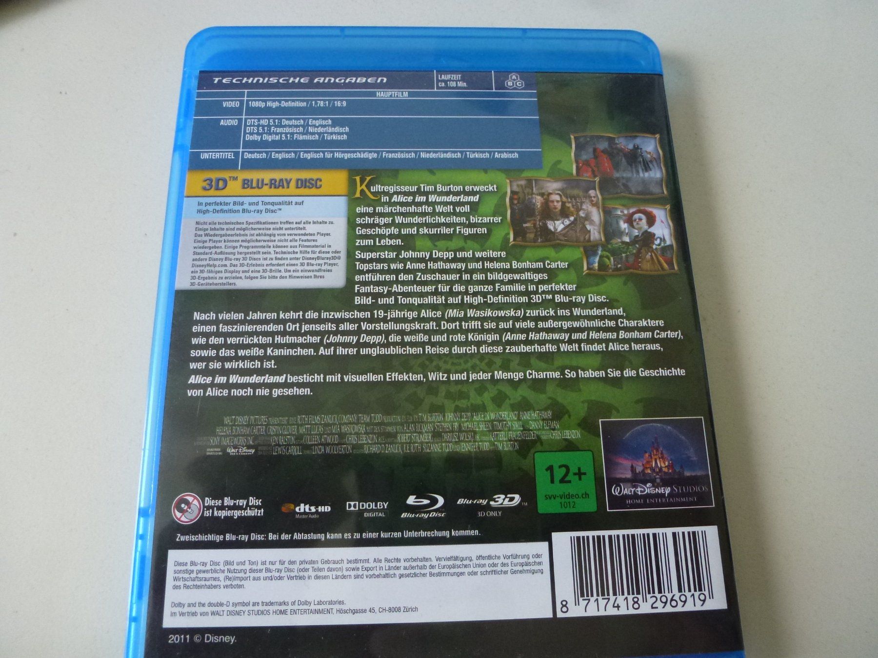 Alle DVDs: Alice im Wunderland 3D (Blu-Ray) – Neu (gemäss Beschreibung) aus Bern von Frebo 1