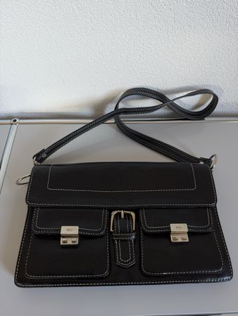 Mango - Sac cuir noir