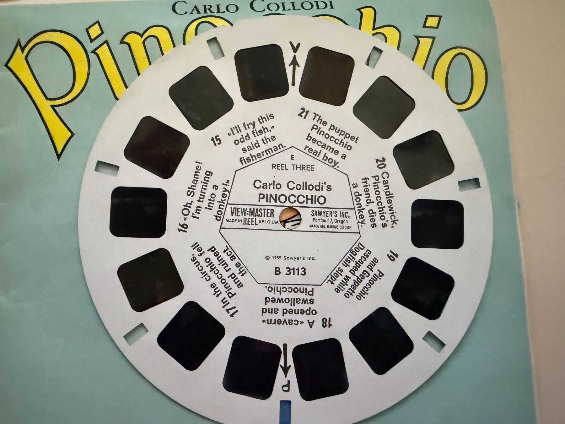 View-master Giocattoli: View-Master 3D: Nr. B 311 PINOCCHIO – Usato da Tegerfelden venduto da siebenmacky 6