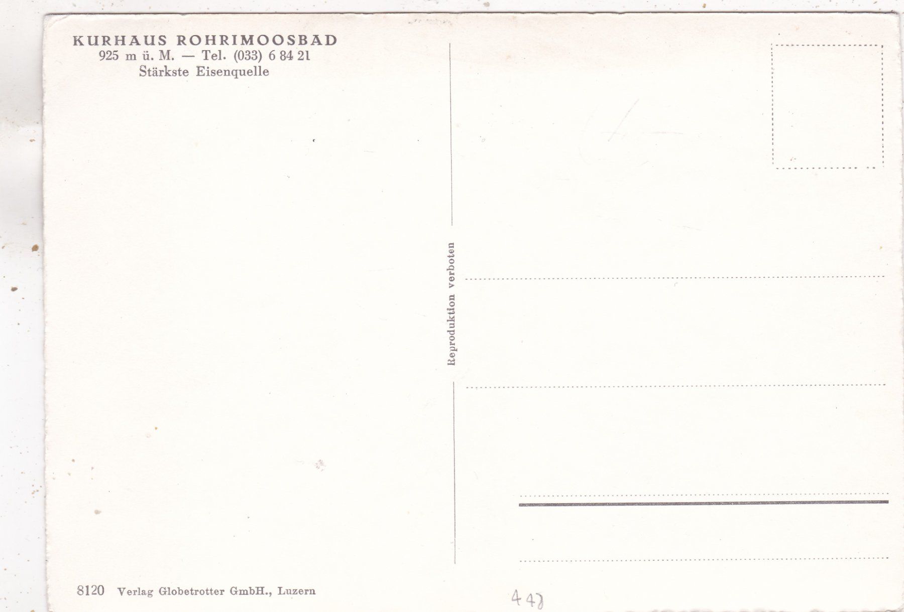 Cartoline postali: Kurhaus Rohrimoosbad – Usato da Herisau venduto da Lisegrat2008 1