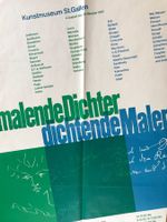 Plakat malende Dichter Kunstmuseum St. Gallen Original 1957