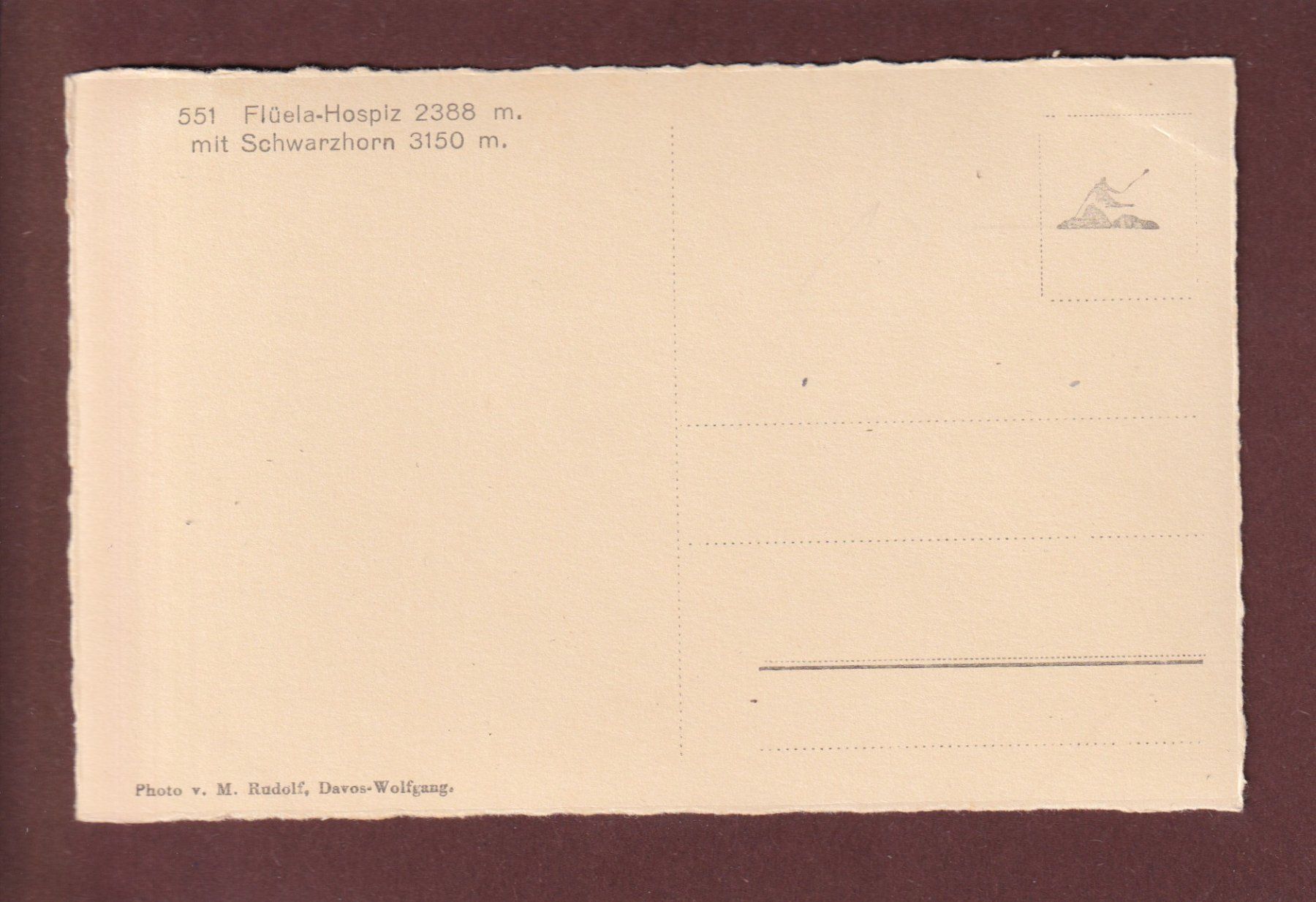 Cartoline postali: FLÜELA-HOSPIZ - Schwarzhorn – Usato da Pully venduto da nicecards 1