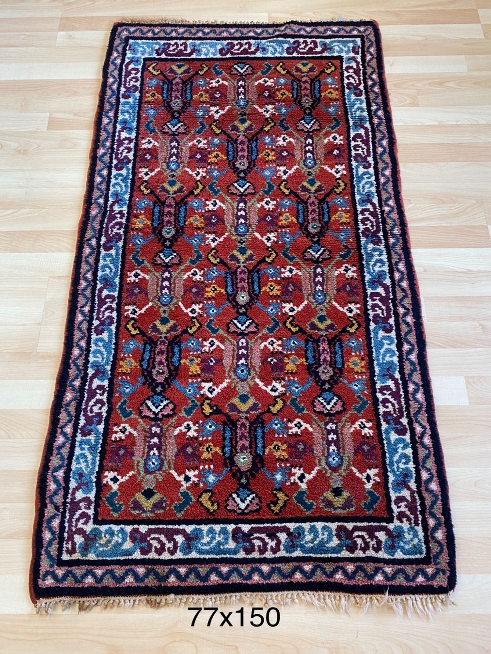 Teppiche: Handgeknüpfter Teppich 77x150.cm – Gebraucht aus Büron von Filadefia-888 1