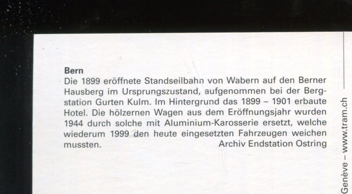 Ansichtskarten: Bern, Elektr. Gurtenbahn – Gebraucht aus Aarau von Elmaar41 1