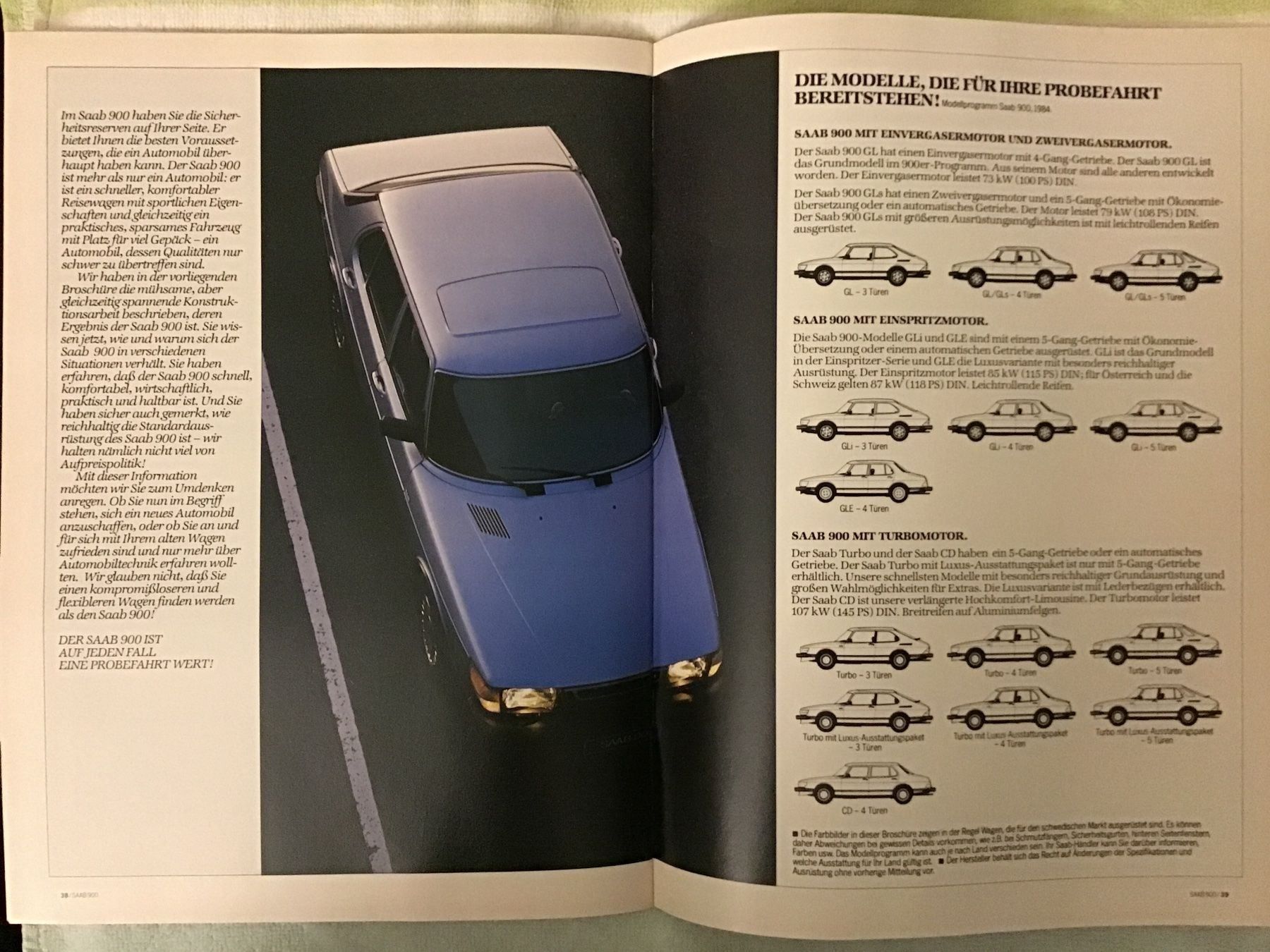 Saab Dokumente: Saab 900 Verkaufsprospekt 1983 – Gebraucht aus Scherzingen von Starseller62 8