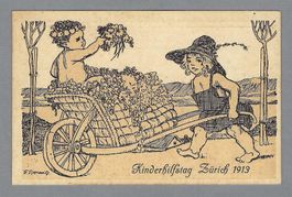 1913, ZÜRICH, KINDERHILFSTAG, OFF. PK (UNGELAUFEN)