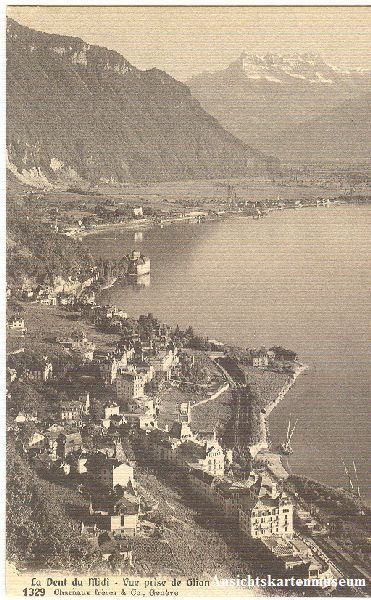 Cartoline postali: Glion - Vue prise de Glion + ca. 1910 – Usato da Emmenbrücke venduto da teestube