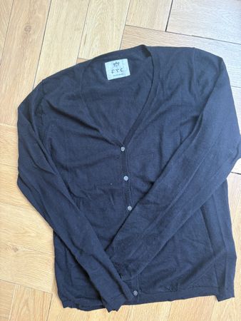 Cardigan FTC Damen Schwarz Grösse M 50% Kaschmir